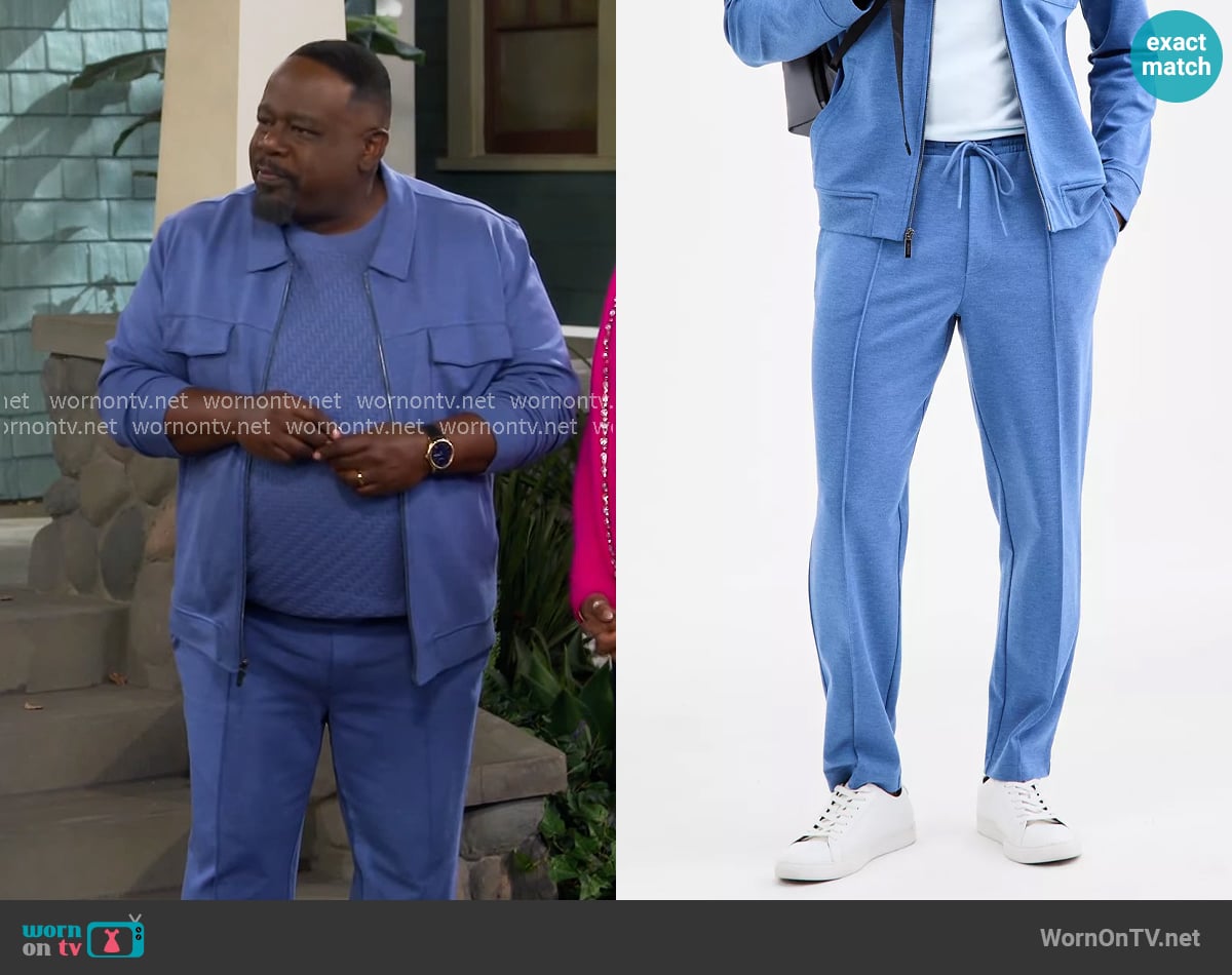 Alfani Heather Ponte Pants worn by Calvin (Cedric The Entertainer) on The Neighborhood