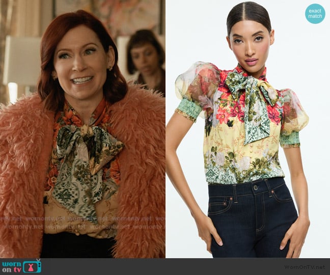 Alice + Olivia Brently Blouse worn by Elsbeth Tascioni (Carrie Preston) on Elsbeth
