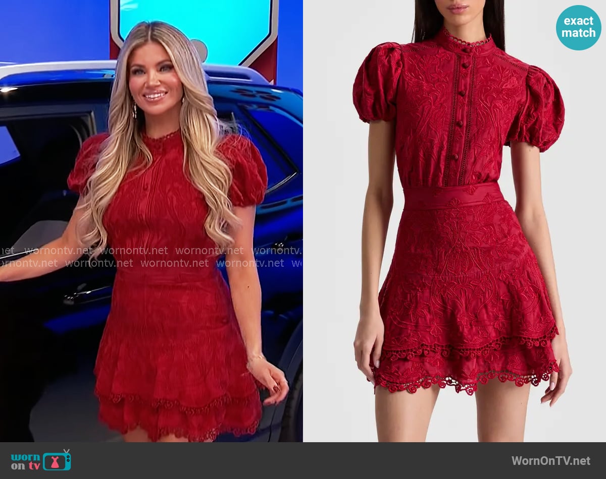 Alice + Olivia Loryn Dress worn by Amber Lancaster on The Price is Right