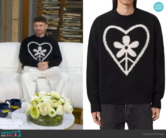 All Saints Finden Oversized Fit Sweater worn by Chris Perfetti on Good Morning America