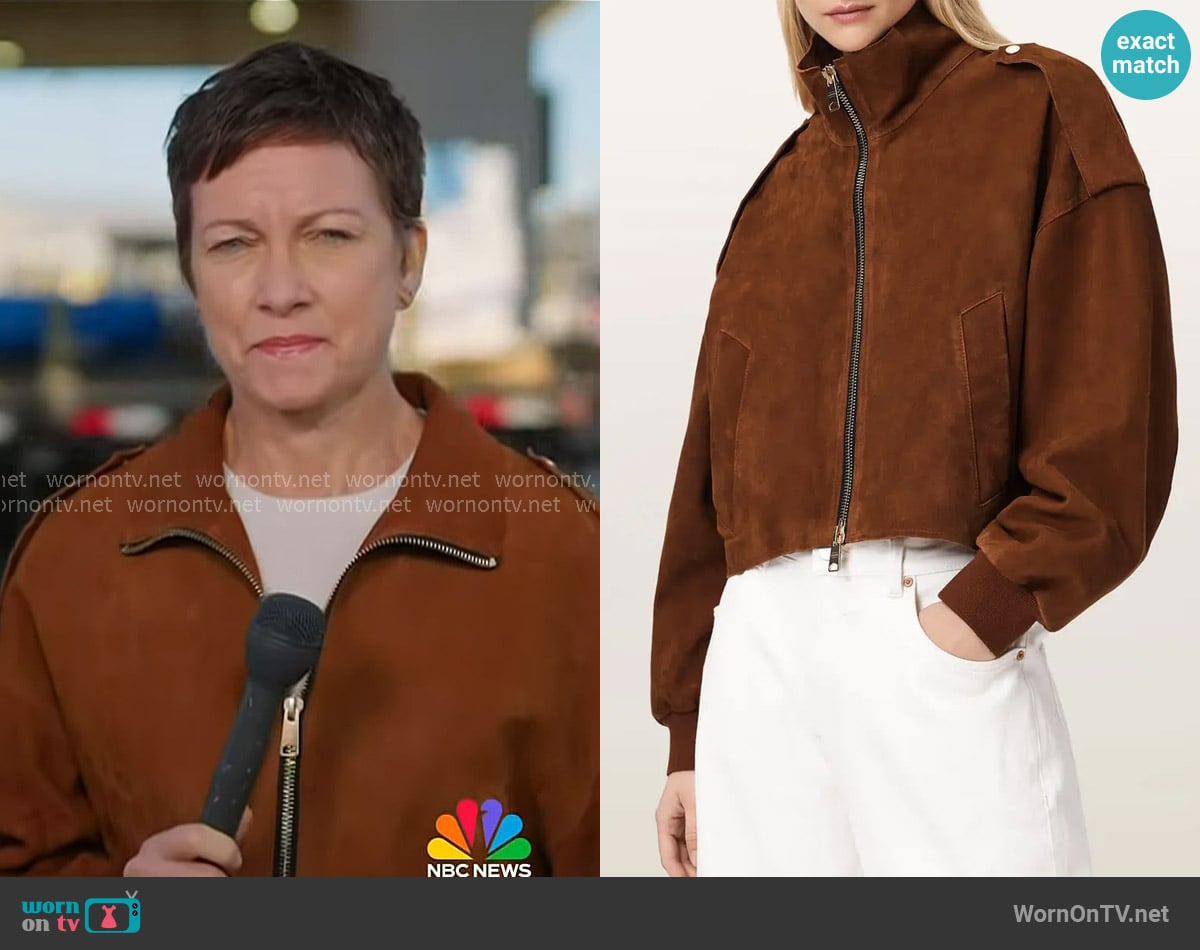 Stephanie’s brown suede jacket on Today Stephanie’s brown suede jacket on Today