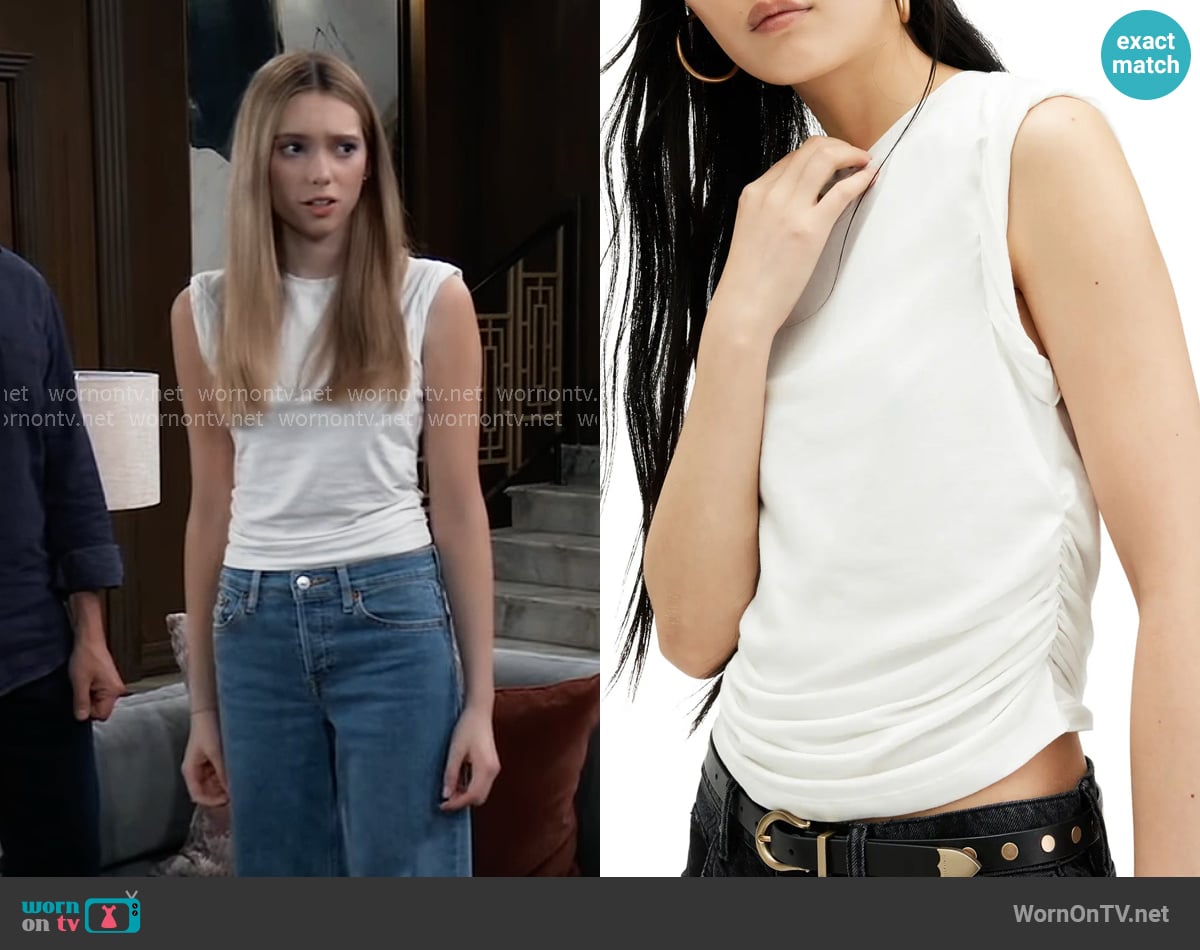 All Saints West Tank Top worn by Charlotte Cassadine (Bluesy Burke) on General Hospital
