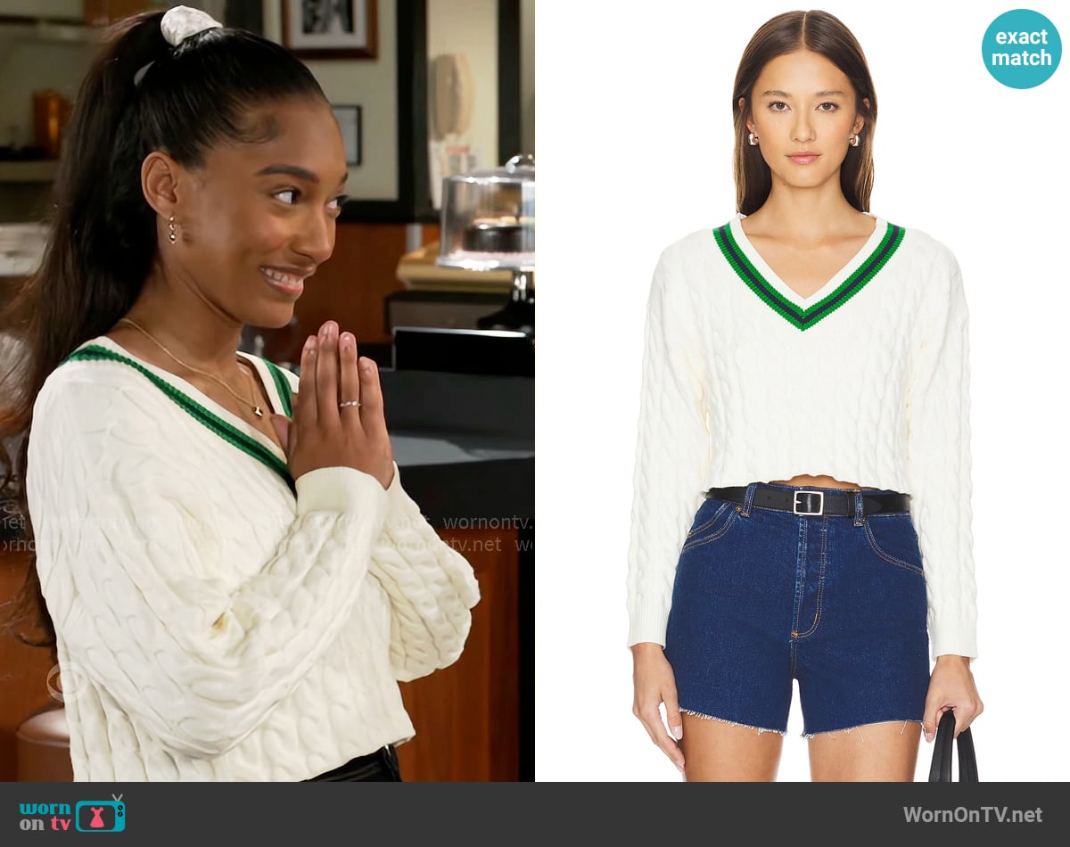 All The Ways Darlah Crop Sweater worn by Samantha Richardson (Najah Jackson) on Beyond the Gates