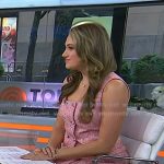 Allie Canal’s red sleeveless tweed top and mini skirt on Today