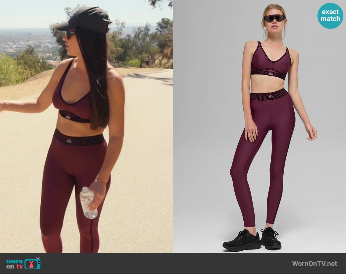 Alo Yoga Airlift Line Up Bra worn by Michelle Saniei on The Valley