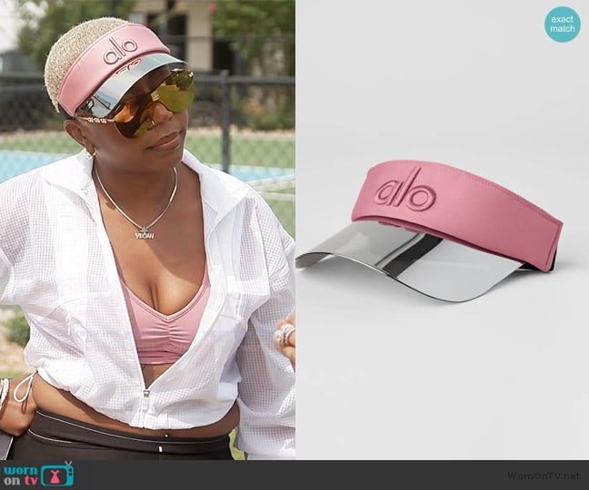 Alo Yoga Airlift Solar Visor worn by Pinky Cole on The Real Housewives of Atlanta