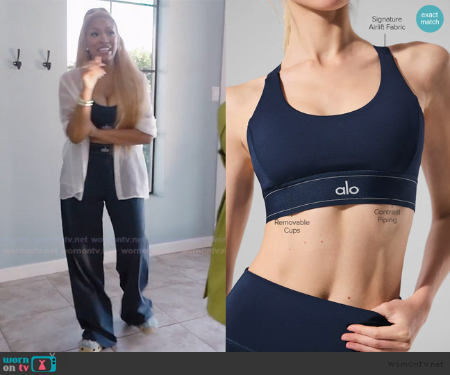 Alo Yoga Airlift Suit Up Bra worn by Drew Sidora on The Real Housewives of Atlanta