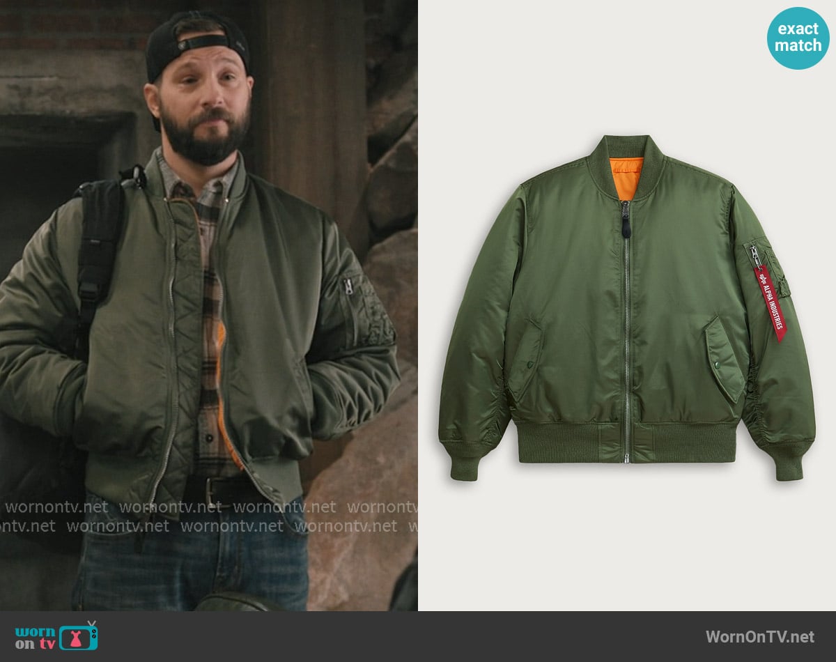 Alpha Industries MA-1 Heritage Bomber Jacket worn by Pete Calvin (Logan Marshall-Green) on Marshals