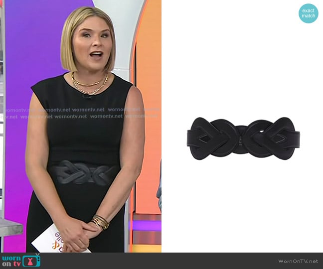 Altuzarra Loopy Leather Belt worn by Jenna Bush Hager on Today