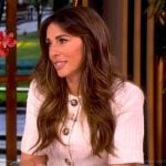 Alyssa's beige tweed jacket on The View