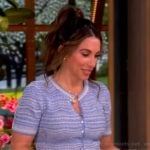 Alyssa’s blue knit tank and skirt on The View