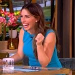 Alyssa's blue sleeveless dress on The View