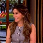 Alyssa’s gray check vest on The View
