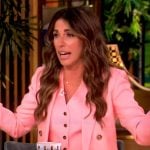 Alyssa's pink button front vest and blazer on The View