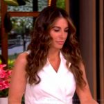 Alyssa’s white belted dress on The View