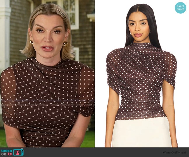 WornOnTV: Lindsay’s polka dot confessional top on Summer House ...