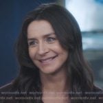 Amelia’s brown ribbed sweater on Greys Anatomy