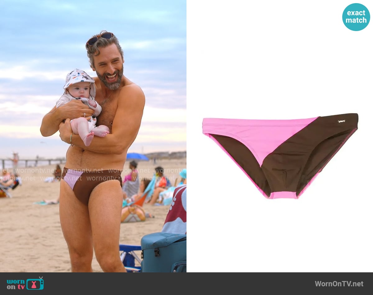Amir Slama Panelled Swim Trunks worn by Claude (Marco Calvani) on The Four Seasons
