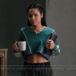 Andrea’s cropped colorblock sweater on Marshals