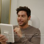 Andrea’s grey knit sweater on In The City