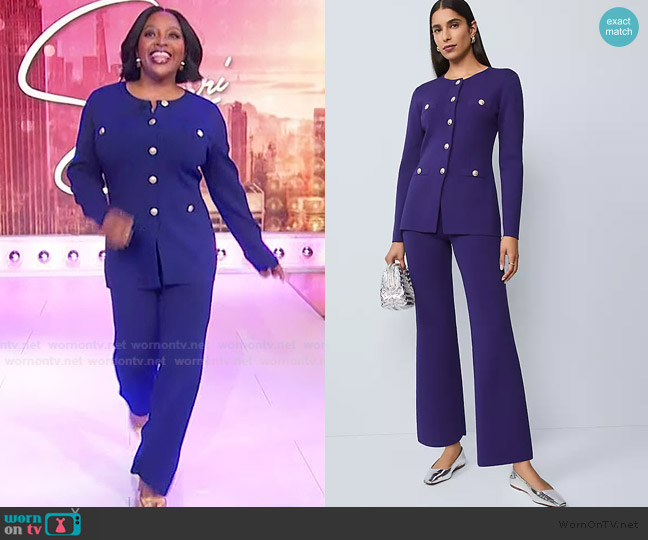 Ann Taylor Crew Neck Cardigan worn by Sherri Shepherd on Sherri