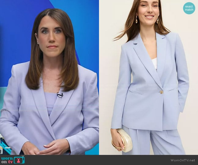 Maggie’s lilac wrap blazer on Today
