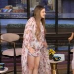 Ariel Winter’s floral print cape dress on Live with Kelly and Mark