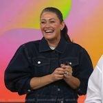 Ashlee Glazer’s dark navy denim jacket and jeans on Today