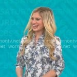 Ashley Bellman's blue floral shirtdress on CBS Mornings