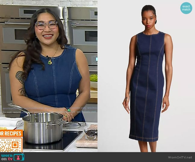 Avec Les Filles Sleeveless Midi Dress worn by Nini Nguyen on Today