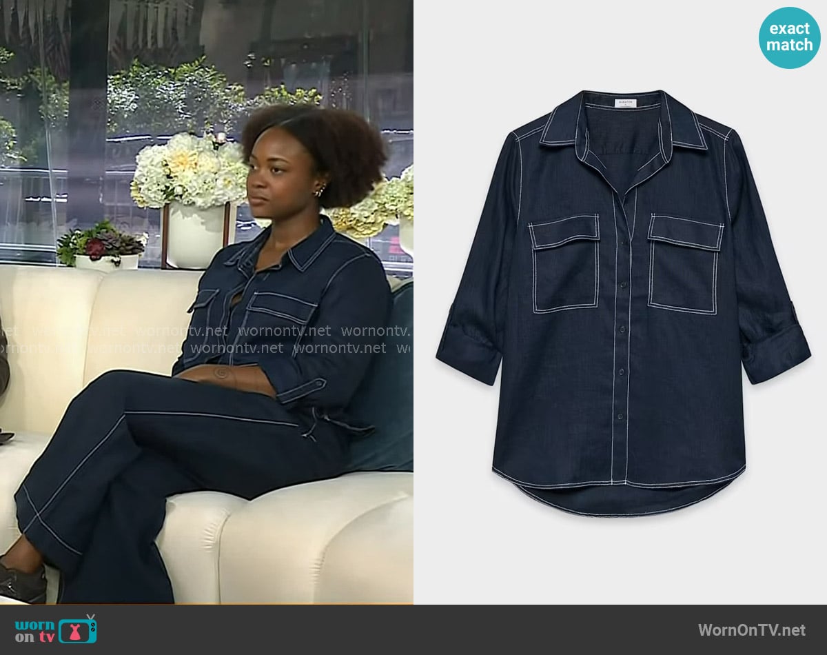 Babaton Utility Linen Shirt worn by Dora Kamau on Today