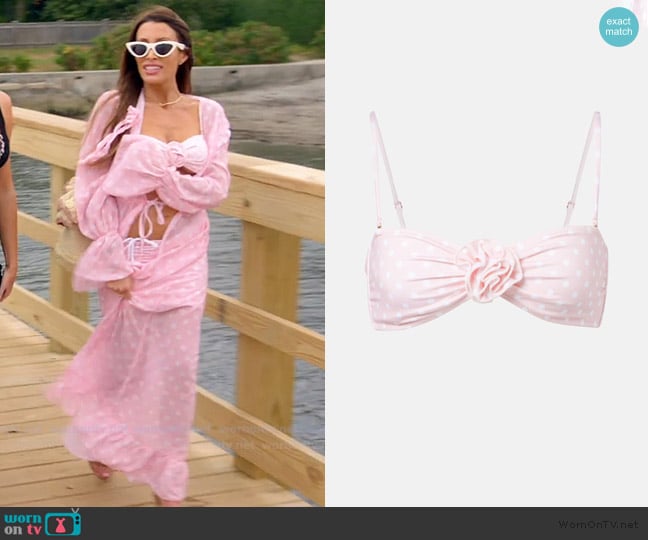Bananhot Nami polka-dot bikini top worn by Alicia Carmody on The Real Housewives of Rhode Island