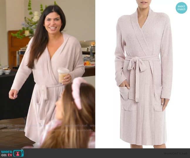 Barefoot Dreams CozyChic Lite Ribbed Robe worn by Jo-Ellen Tiberi on The Real Housewives of Rhode Island
