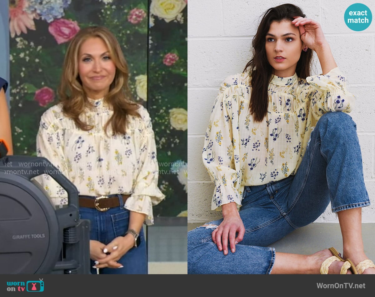 Ba&Sh Albin Top worn by Lori Bergamotto on Good Morning America