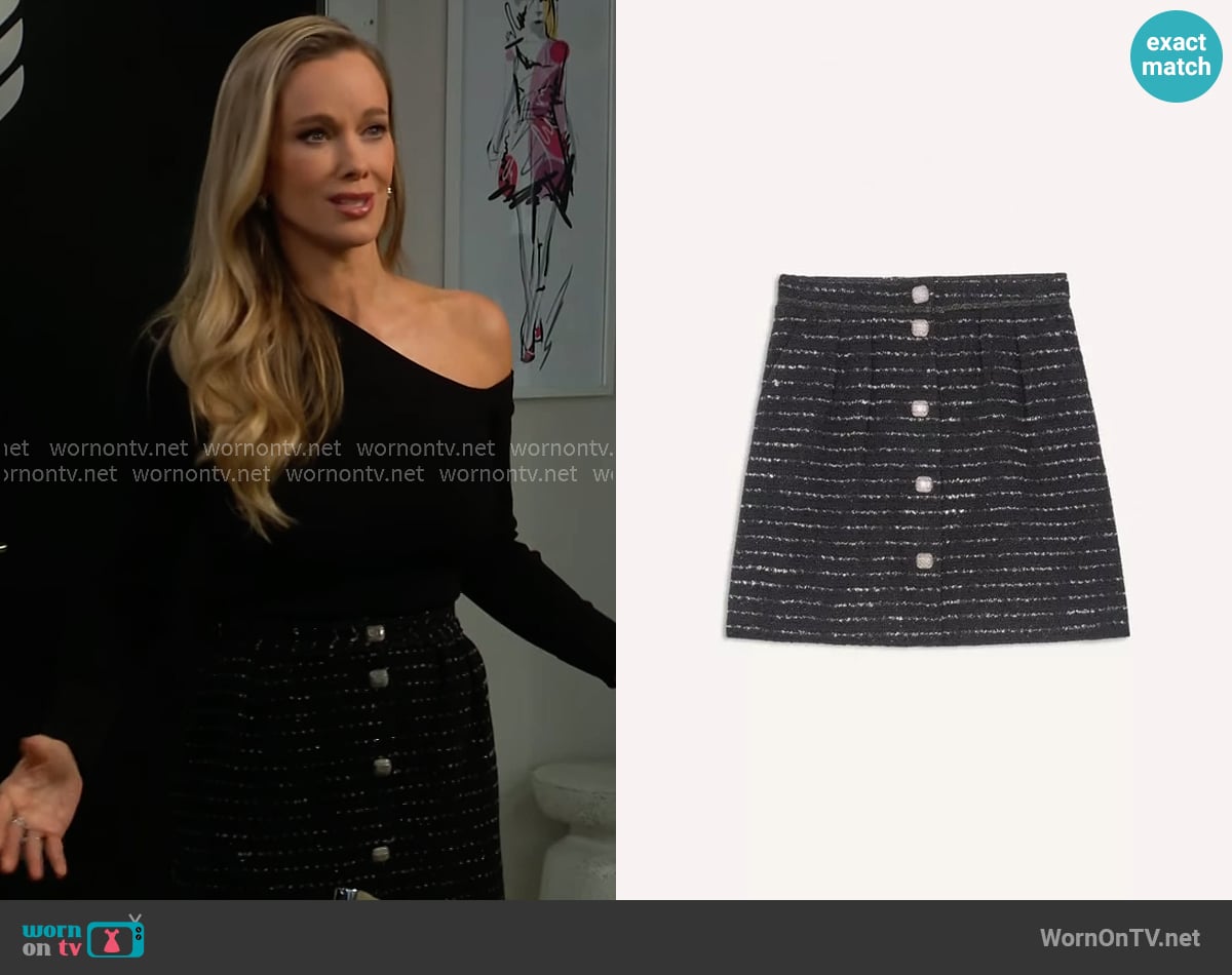 ba&sh Livia Skirt worn by Donna Logan (Jennifer Gareis) on The Bold and the Beautiful