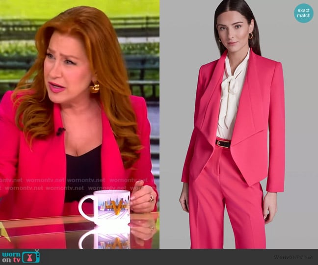 BCBG Open-Front Collared Jacket worn by Lisa Ann Walter on The View