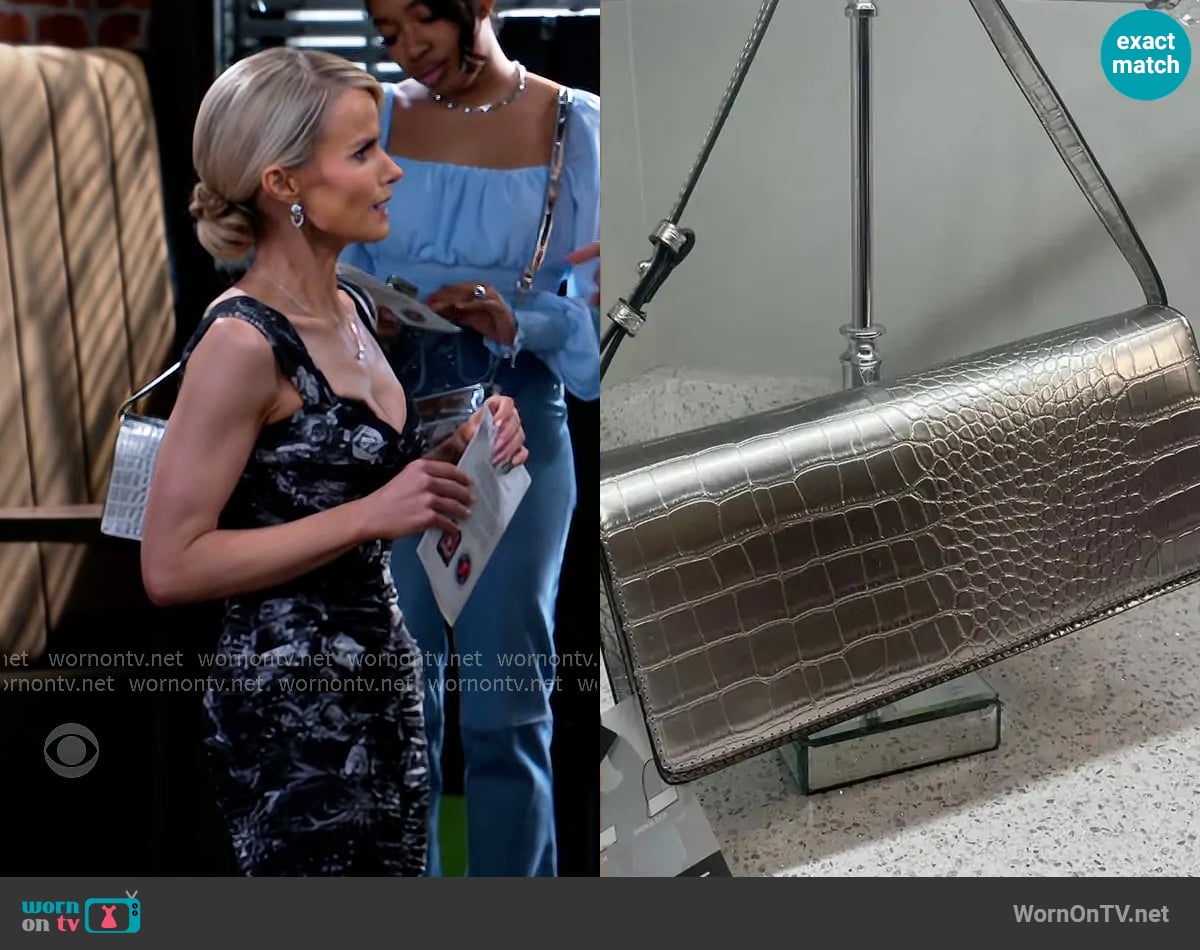 Bcbgmaxazria Silver Crocodile Embossed worn by Vanessa McBride (Lauren Buglioli) on Beyond the Gates