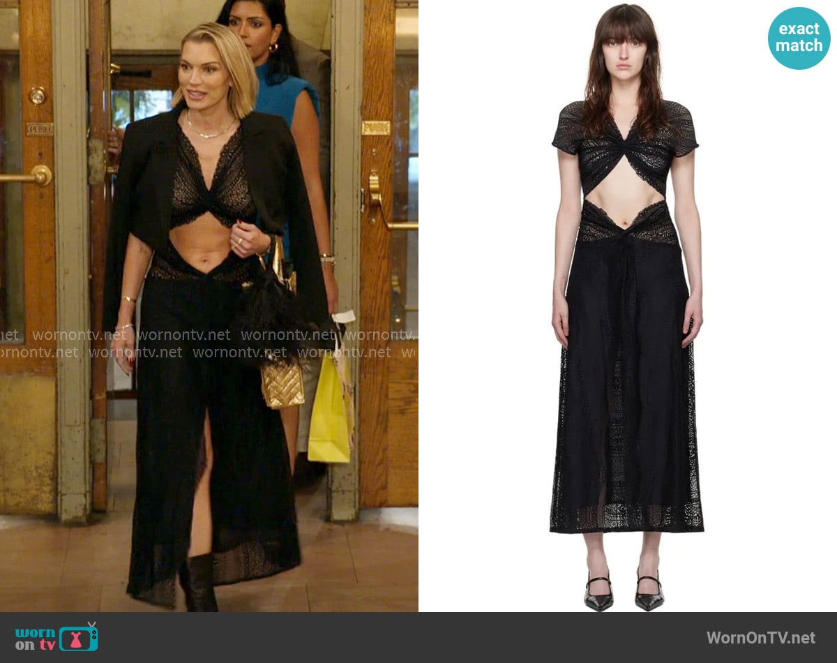 Beaufille Sassen Maxi Dress in black worn by Lindsay Hubbard on In The City