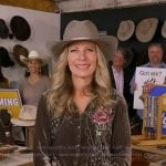 Becky Worley’s floral embroidered velvet shirt on Good Morning America