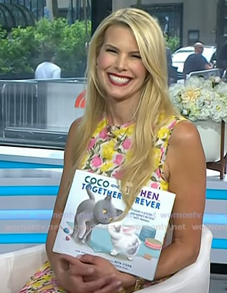 Beth Ostrosky Stern’s yellow floral pleated dress on Today