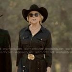 Beulah's black shirtdress on Dutton Ranch