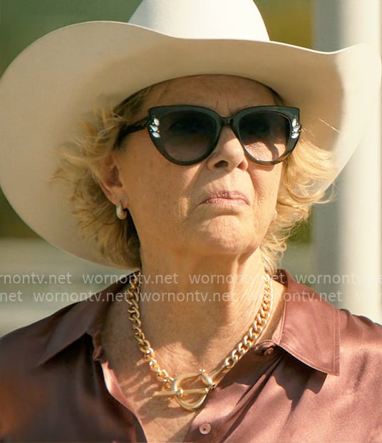Beulah’s crystal embellished sungalsses on Dutton Ranch