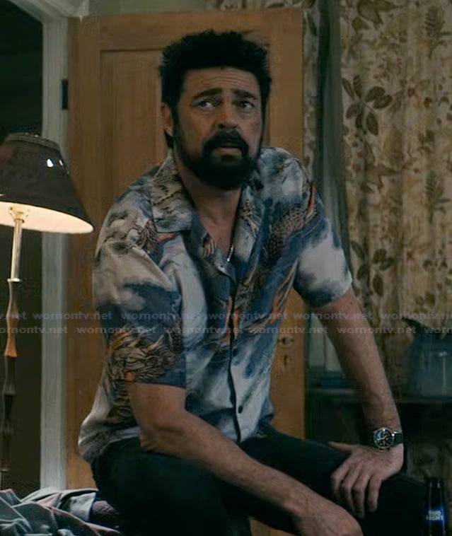 Billy’s dragon print shirt on The Boys