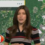 black striped knit polo on Good Morning America