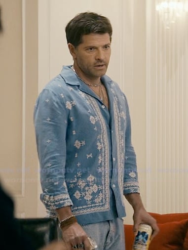 Blue embroidered shirt on The Boys
