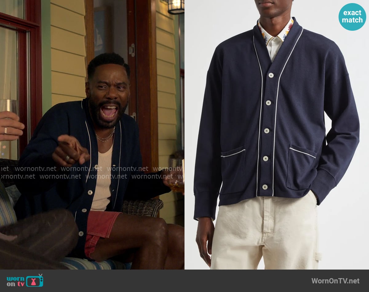 Bode Uniform Cardigan worn by Danny (Colman Domingo) on The Four Seasons