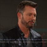 Brady’s black leather zip jacket on Days of our Lives