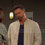 Brady’s ivory leaterh shirt on Days of our Lives