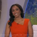 Brittany's orange asymmetric neck dress on Good Morning America
