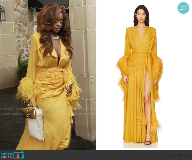 Bronx and Banco Geisha Maxi Dress worn by Shamea Morton Mwangi on The Real Housewives of Atlanta